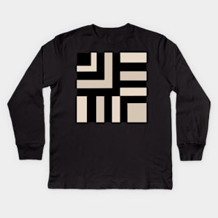 Black and Tan Kids Long Sleeve T-Shirt